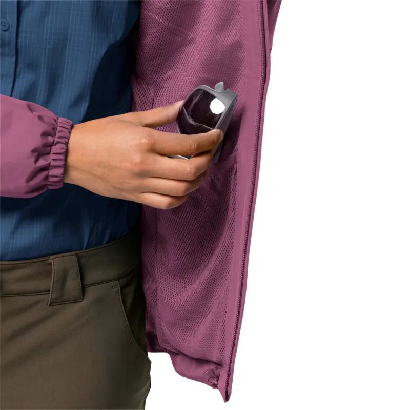 Jack Wolfskin Women's Stormy Point Jacket - Violet Quartz-1